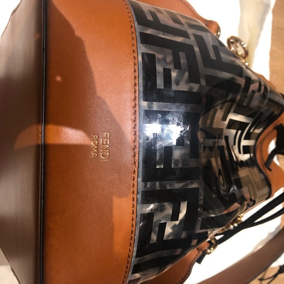 FENDI Mon Tresor Grande Bucket Bag - Black/Tan - Picture 4 of 8